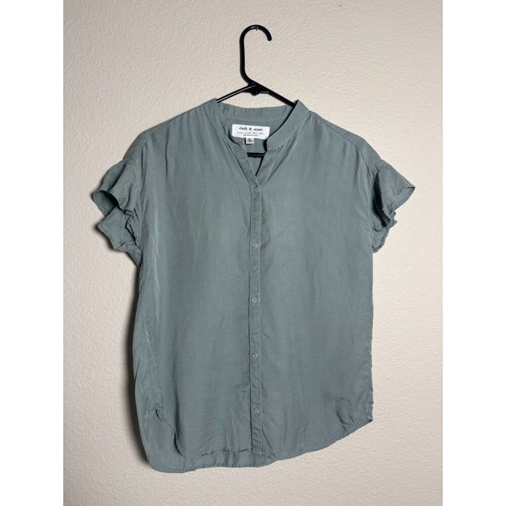 cloth & stone womens blouse sage green size xs
